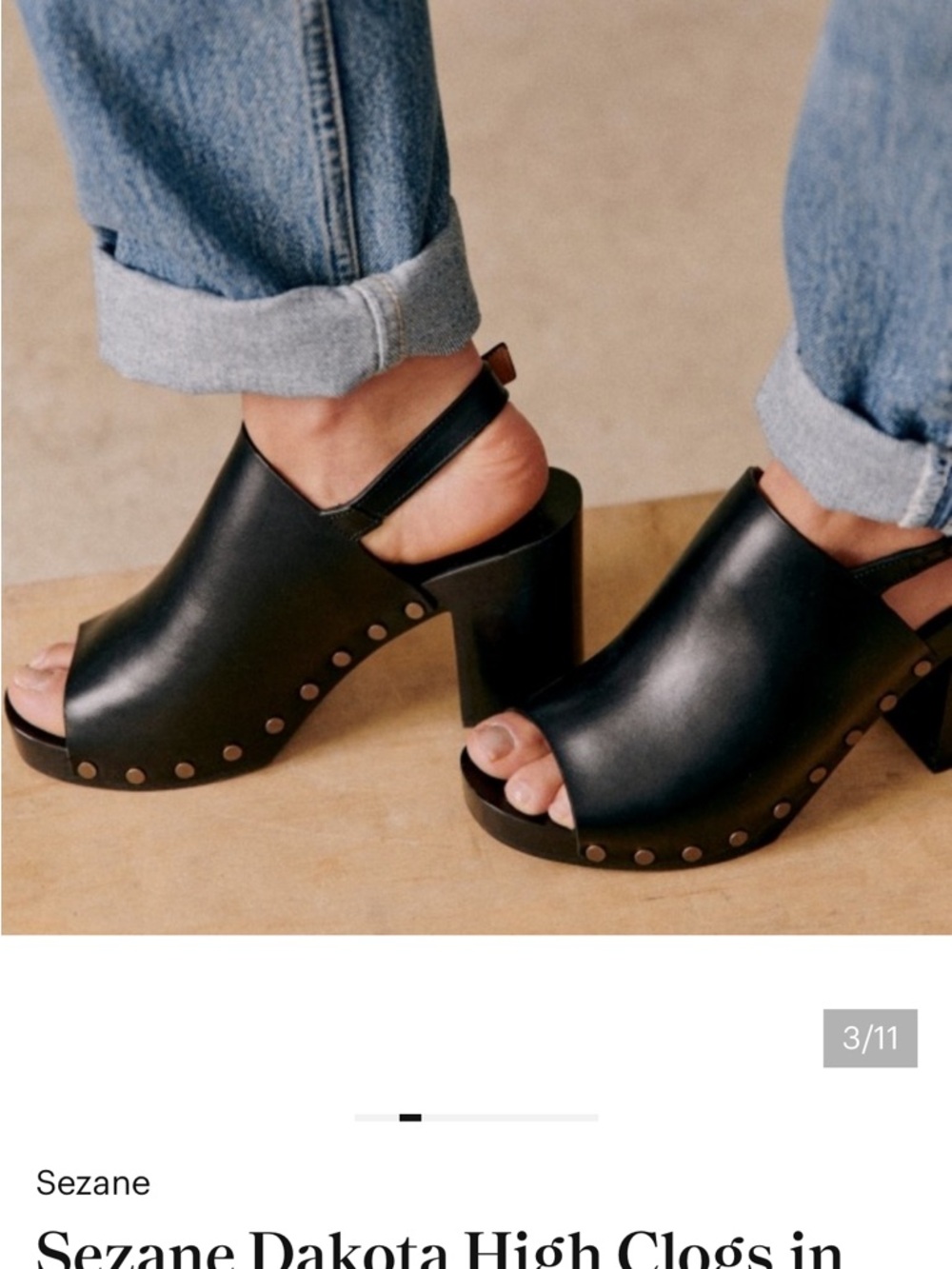 Sézane Dakota High Clogs in Black worn once - Picture 2 of 10